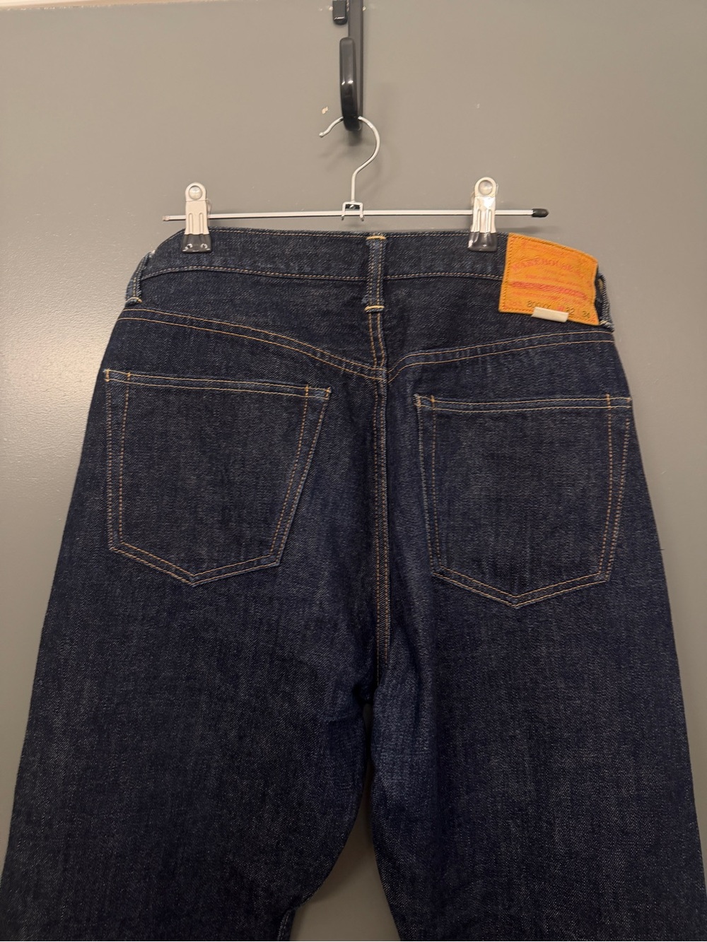 Dark Indigo Straight Jeans with Copper Rivets - Picture 7 of 12